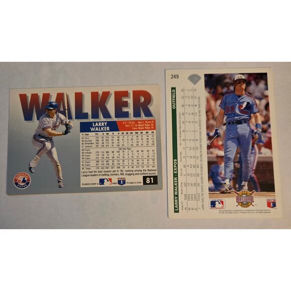 Lot of 11 Larry Walker MLB Baseball Cards - Picture 11 of 13